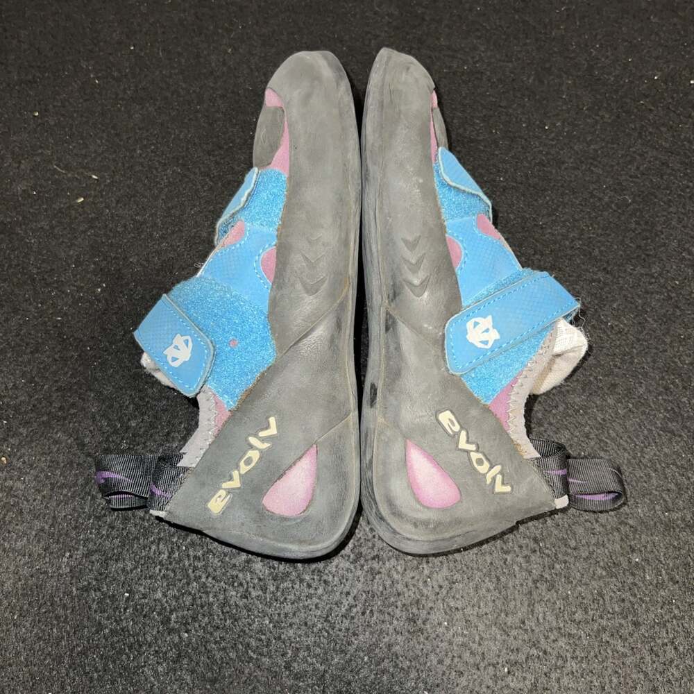 Evolv Raven Women's Climbing Shoes Hook & Loop Blue/Purple US 7.5 Medium